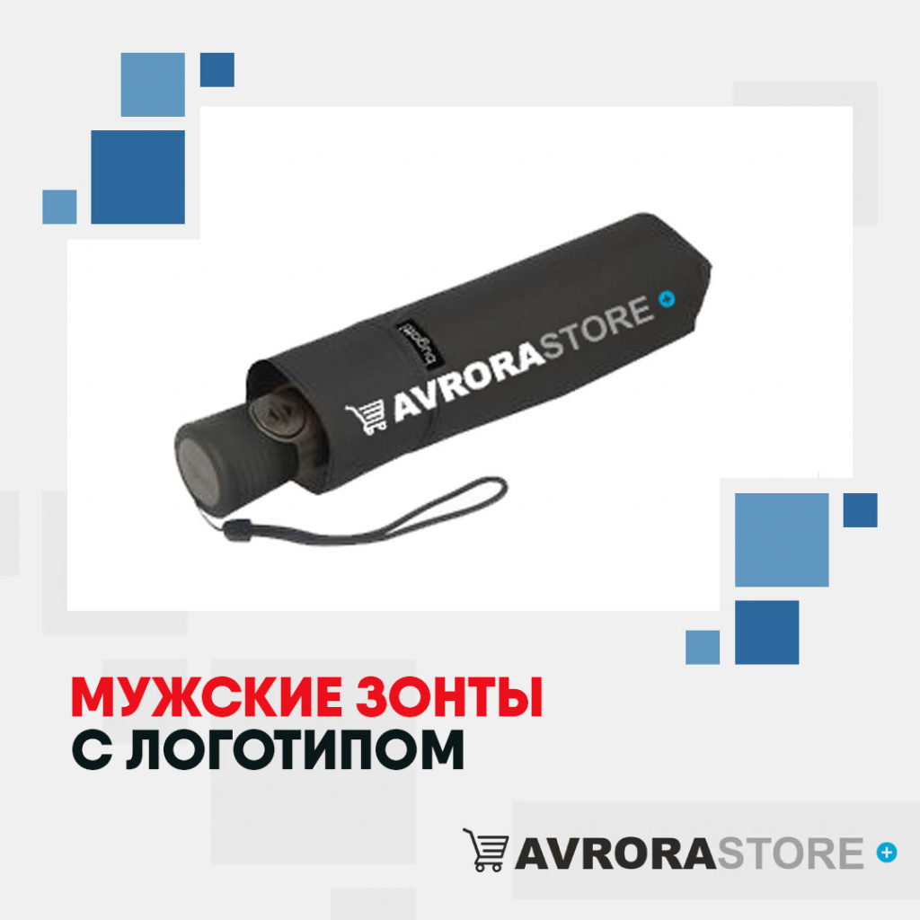 Мужские зонты с логотипом в Уфе купить на заказ в кибермаркете AvroraSTORE