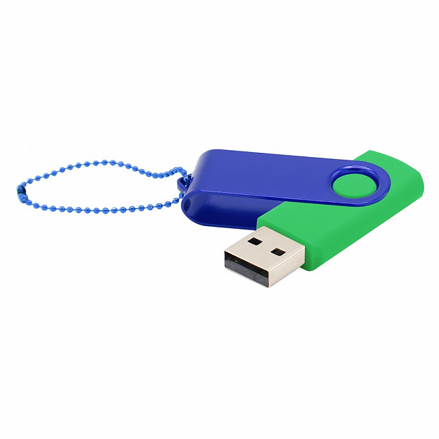 Флешка Designer To Go 2.0 USB 16Gb, зеленый/синий с логотипом в Уфе заказать по выгодной цене в кибермаркете AvroraStore