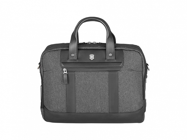 Портфель VICTORINOX Architecture Urban2 15 Briefcase 15'', серый, полиэстер/кожа, 42x13x31 см, 16 л с логотипом в Уфе заказать по выгодной цене в кибермаркете AvroraStore