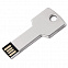 USB flash-карта KEY (16Гб), серебристая, 5,7х2,4х0,3 см, металл с логотипом в Уфе заказать по выгодной цене в кибермаркете AvroraStore