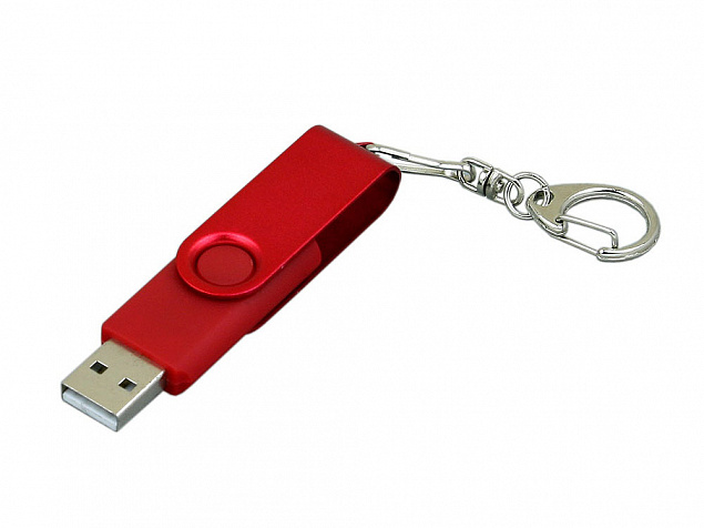 USB 2.0- флешка промо на 8 Гб с поворотным механизмом и однотонным металлическим клипом с логотипом в Уфе заказать по выгодной цене в кибермаркете AvroraStore