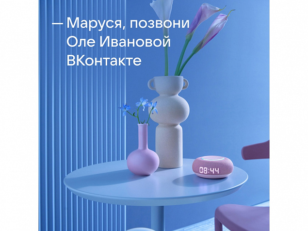 Умная колонка «Капсула Мини» с голосовым помощником Марусей с логотипом в Уфе заказать по выгодной цене в кибермаркете AvroraStore