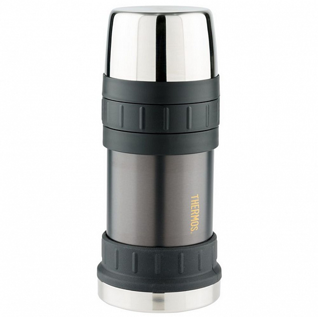 Термос для еды Thermos Work 2345GM, графитовый с логотипом в Уфе заказать по выгодной цене в кибермаркете AvroraStore