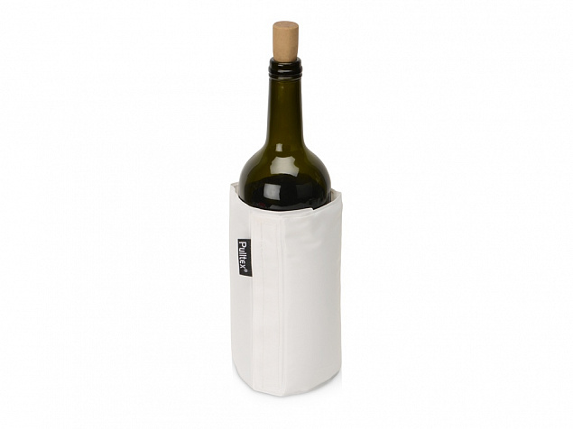 WINE COOLER SATIN WHITE/Охладитель-чехол для бутылки вина или шампанского, белый с логотипом в Уфе заказать по выгодной цене в кибермаркете AvroraStore