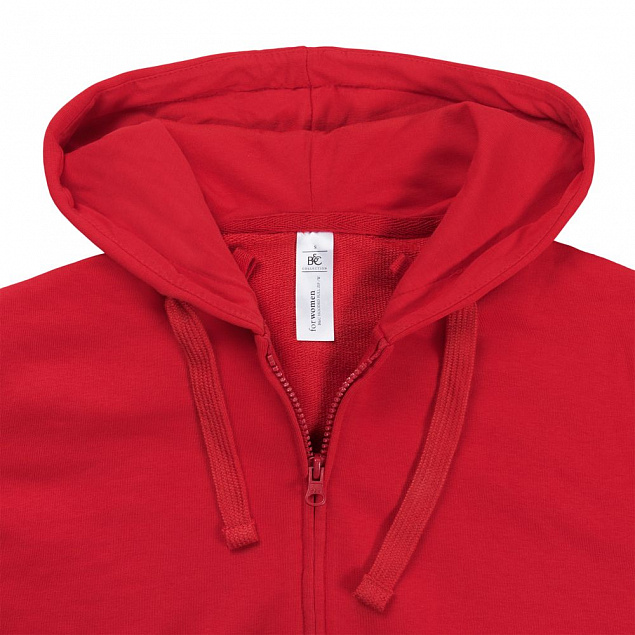 Толстовка женская Hooded Full Zip белая с логотипом в Уфе заказать по выгодной цене в кибермаркете AvroraStore