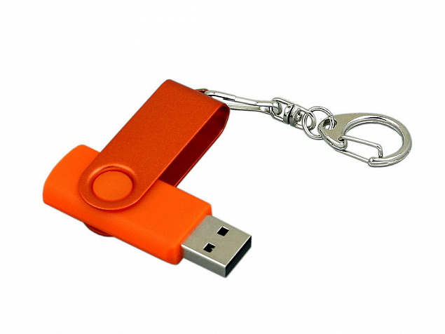 USB 2.0- флешка промо на 8 Гб с поворотным механизмом и однотонным металлическим клипом с логотипом в Уфе заказать по выгодной цене в кибермаркете AvroraStore