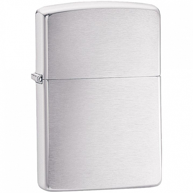 Зажигалка Zippo Classic Brushed, серебристая с логотипом в Уфе заказать по выгодной цене в кибермаркете AvroraStore