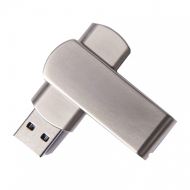 USB flash-карта SWING METAL (16Гб), серебристая, 5,3х1,7х0,9 см, металл с логотипом в Уфе заказать по выгодной цене в кибермаркете AvroraStore