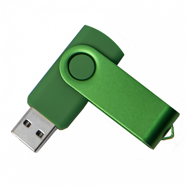 USB flash-карта DOT (16Гб), зеленый, 5,8х2х1,1см, пластик, металл с логотипом в Уфе заказать по выгодной цене в кибермаркете AvroraStore