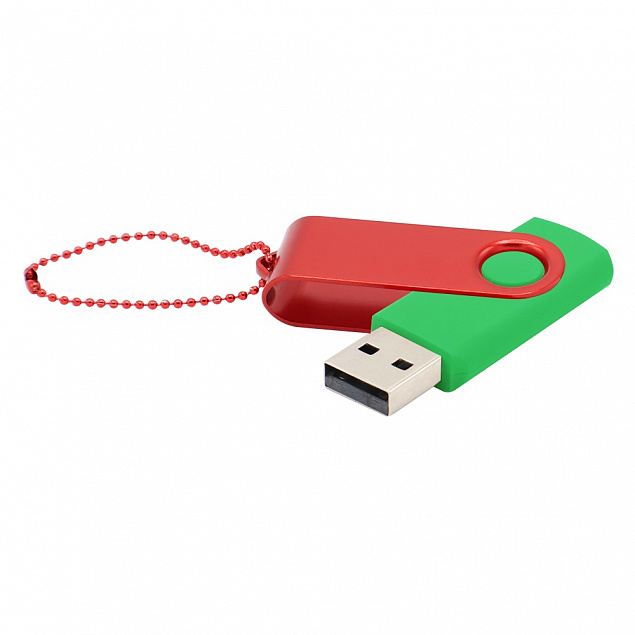 Флешка Designer To Go 2.0 USB 16Gb, зеленый/красный с логотипом в Уфе заказать по выгодной цене в кибермаркете AvroraStore