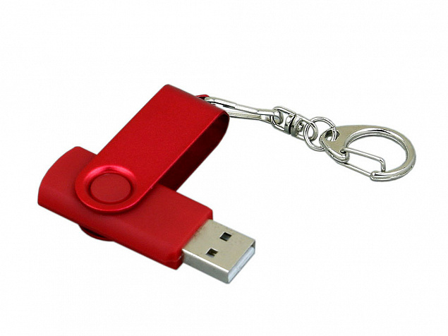 USB 2.0- флешка промо на 8 Гб с поворотным механизмом и однотонным металлическим клипом с логотипом в Уфе заказать по выгодной цене в кибермаркете AvroraStore