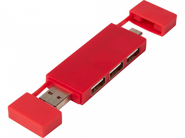 Двойной USB 2.0-хаб «Mulan» с логотипом в Уфе заказать по выгодной цене в кибермаркете AvroraStore