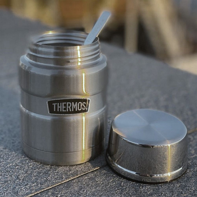 Термос для еды Thermos SK3000, серебристый с логотипом в Уфе заказать по выгодной цене в кибермаркете AvroraStore