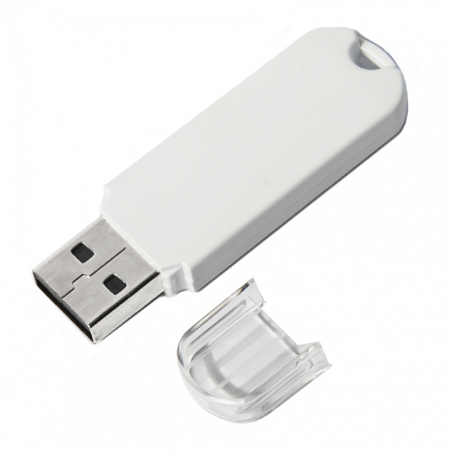 USB flash-карта UNIVERSAL (8Гб), белая, 5,8х1,7х0,6 см, пластик с логотипом в Уфе заказать по выгодной цене в кибермаркете AvroraStore