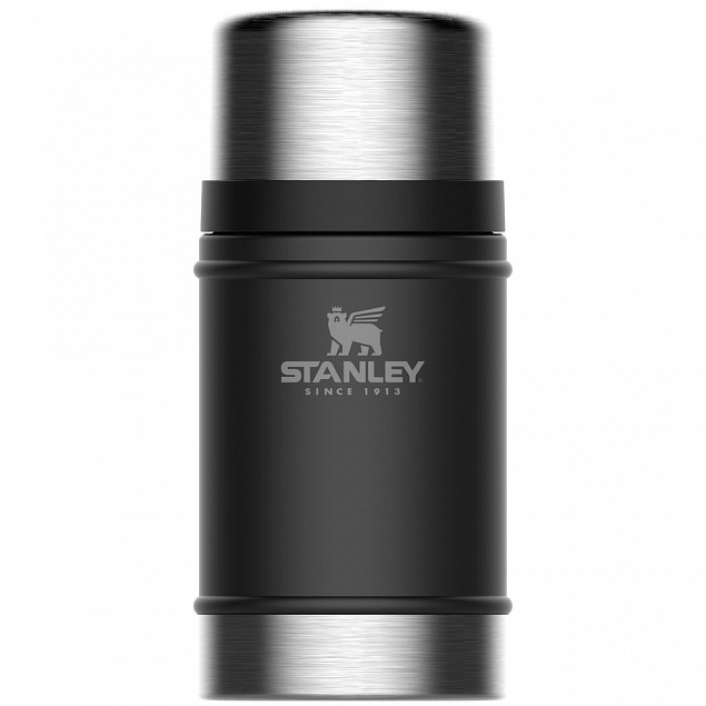 Термос для еды Stanley Classic 700, черный с логотипом в Уфе заказать по выгодной цене в кибермаркете AvroraStore