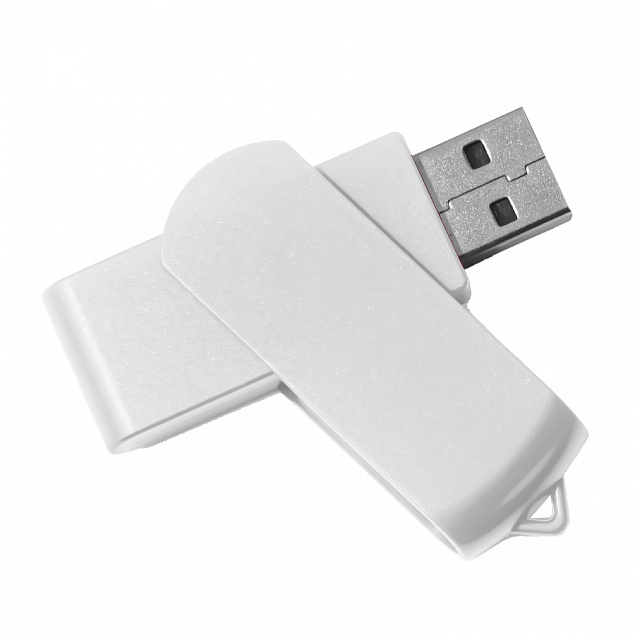 USB flash-карта SWING (8Гб), белый, 6,0х1,8х1,1 см, пластик с логотипом в Уфе заказать по выгодной цене в кибермаркете AvroraStore