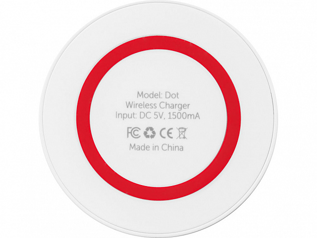Беспроводное зарядное устройство «Dot», 5 Вт с логотипом в Уфе заказать по выгодной цене в кибермаркете AvroraStore