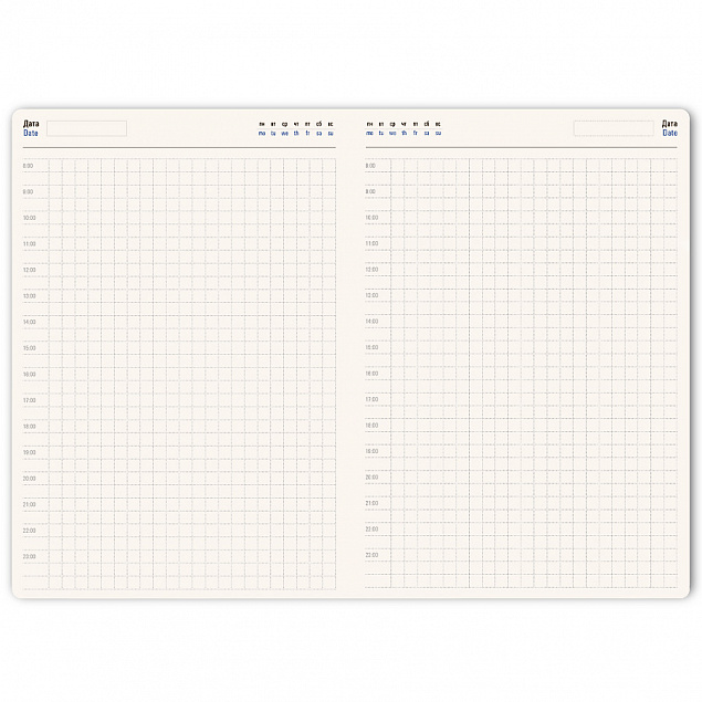 Ежедневник недатированный Softie, А5, лазурный, блок в клетку, лазурный обрез с логотипом в Уфе заказать по выгодной цене в кибермаркете AvroraStore